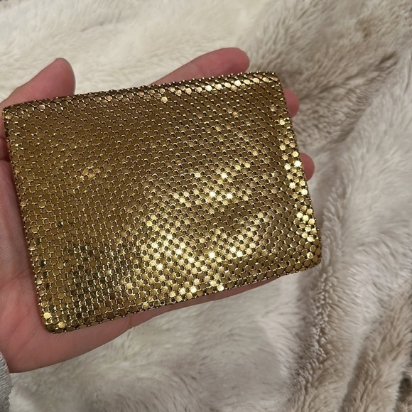 Whiting & Davis VINTAGE Gold Mesh Folded Wallet - Picture 8 of 9